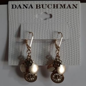Dana Buchman Gold Charm Earrings